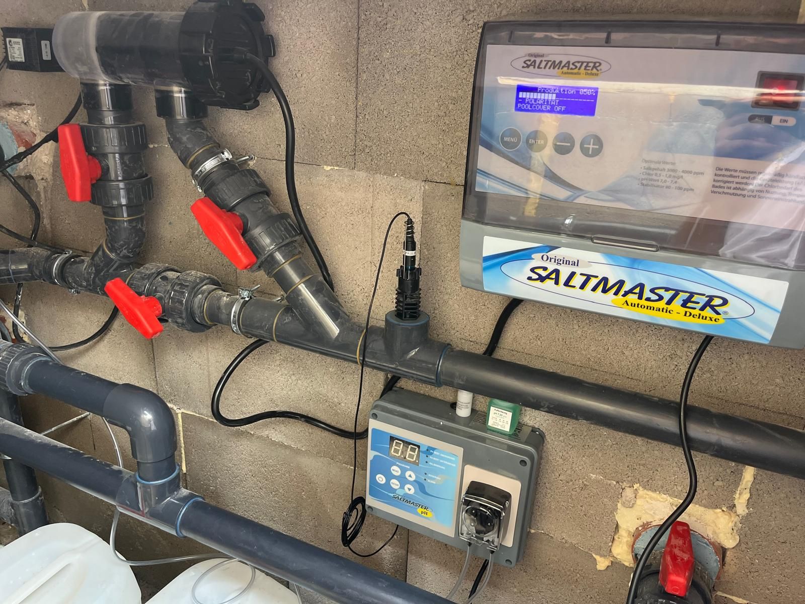 Salzwasseranlage mit automatischer pH-Dosierung